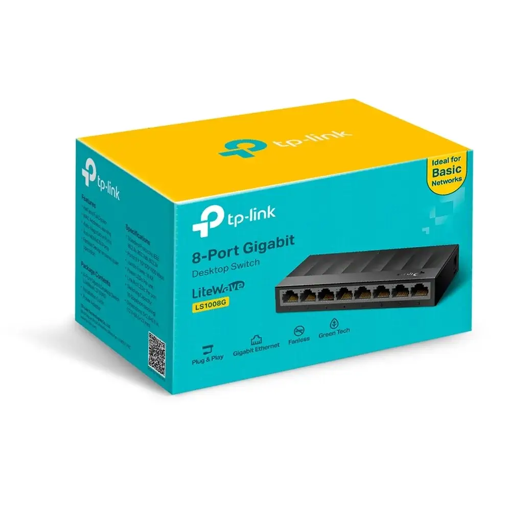 TP-Link LS1008G 8-Port Gigabit Desktop Switch