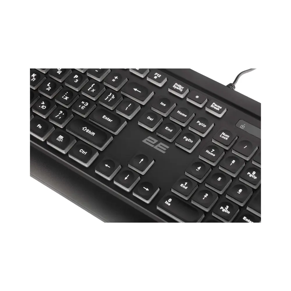 2E Keyboard membrane KS120 104key, USB-A, EN/UK, black (2E-KS120UB_UA)
