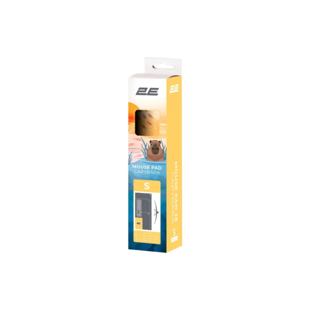 2E Mouse Pad CAPYBARRA, S(250x200x2mm), yellow 2E-PAD-S-CAPY-YELLOW (0)